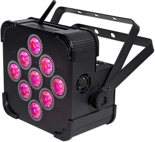 Miniatura 3 de Rockville Best PAR 60 - Luces de lavado recargables RGBWA+UV Par con DMX inalámbrico, batería de 13,200 mAh, LED de 6 x 6 W, ángulo de haz de 30