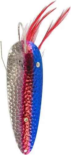 Miniatura 24 de Dardevle Dardevlet Weedless Nickel Back 3/4 oz Fishing Spoons Rojo/Blanco