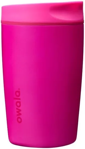 Miniatura 6 de Owala SmoothSip Slider - Vaso de café aislado de acero inoxidable, reutilizable, taza de café helado, taza de viaje para café caliente, sin BPA, 12
