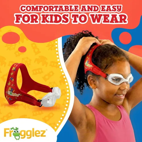 Miniatura 2 de Frogglez - Gafas de natación antivaho para niños menores de 10 años (de 3 a 10 años) recomendadas por instructores de natación; correa de primera