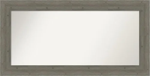 Miniatura 12 de Amanti Art Espejo de baño gris para sobre el fregadero, 27 x 27 pulgadas, espejo de tocador cuadrado gris, marco de madera rústica de campo medio
