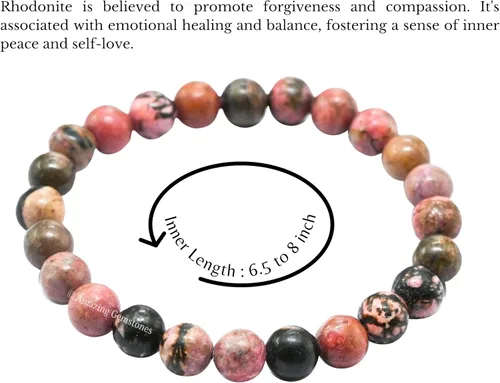 Miniatura 541 de Amazing Gemstone Pulsera de cristal para mujeres y hombres, pulsera de cristal curativo de protección, pulsera elástica con cuentas de piedras