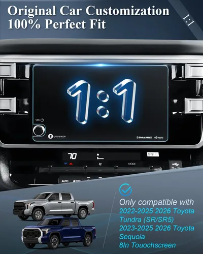 Miniatura 2 de BIBIBO Mate Antirreflejos para Protector de Pantalla 2025 2026 Toyota Tundra 2022-2025 2026 Toyota Tundra (SR/SR5)/2023-2026 Sequoia SR5 8" Vidrio