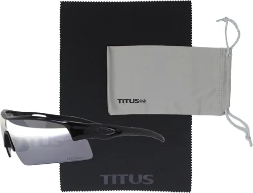 Miniatura 13 de TITUS G20 Gafas de seguridad para todos los deportes, protección para motocicletas, compatibles con ANSI Z87+ Marco negro - Lente ahumado - Con bolsa