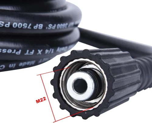 Miniatura 5 de Manguera de lavadora de alta presión de 25 pies, manguera de lavado de potencia mejorada para reemplazo y extensión, M22 0.551 in o M22 0.591 in