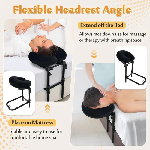 Miniatura 5 de AOSSA Reposacabezas de masaje para cama – Kit de masaje ajustable en la parte superior del colchón con cojín de cara hacia abajo, spa en casa