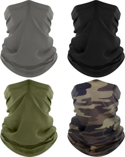 Miniatura 27 de ROXUN Paquete de 4 Polainas para Cuello, Bufanda con Protección UV, Máscara Facial Transpirable y Refrescante, Bandana para Senderismo