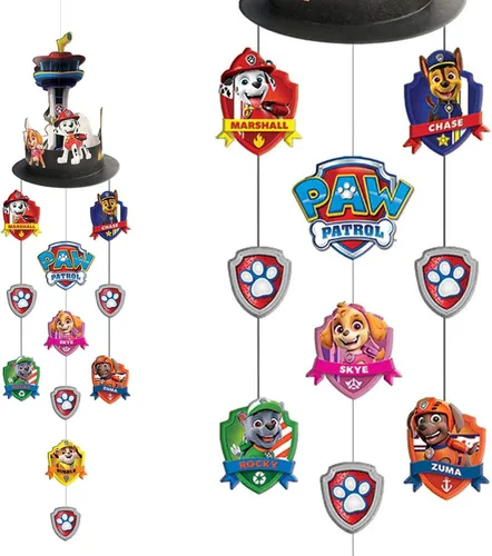 Amscan Paw Patrol Adventures - Decoración multicolor 2D para colgar, 26 x 8 pulgadas, perfecta para fiestas y habitaciones de niños, diseño