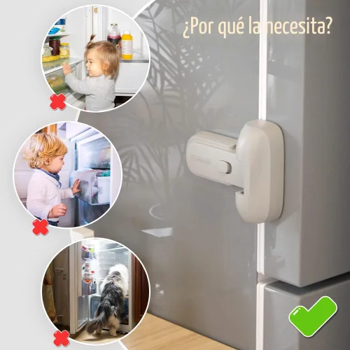 Miniatura 3 de Mom's Choice Gold Awards Ganador – EUDEMON 1 paquete de cerradura de puerta actualizada para refrigerador/nevera/congelador a prueba de niños