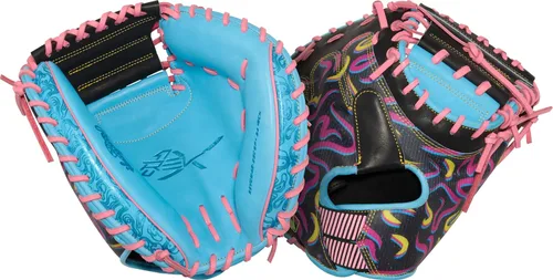 Miniatura 16 de Rawlings Guante de béisbol REV1X Negro/dorado 2 piezas de tela sólida