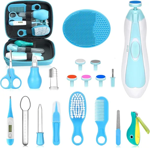 Miniatura 10 de Kit de cuidado de la salud y aseo del bebé, juego portátil de cuidado de seguridad para bebés, kit esencial para bebé para recién nacido