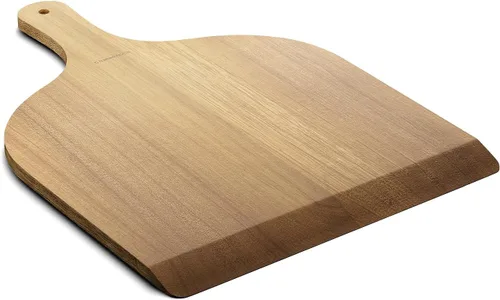 Miniatura 8 de G.a HOMEFAVOR Pala de pizza de madera de acacia, paleta de pizza de 12 x 14 pulgadas con mango de madera, espátula de pizza para hornear