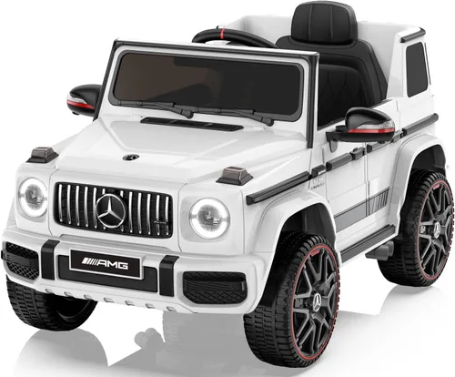 ANPABO Coche con licencia Mercedes-Benz G63 para niños, coche de 12 V para montar con control remoto para padres, faros LED, reproductor de música y