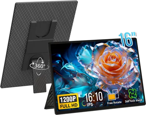 Miniatura 16 de Extensor de pantalla para portátil de 14 pulgadas, monitor portátil ultrafino y ligero FHD 1080P IPS, pantalla de viaje para portátiles de 13-17.3