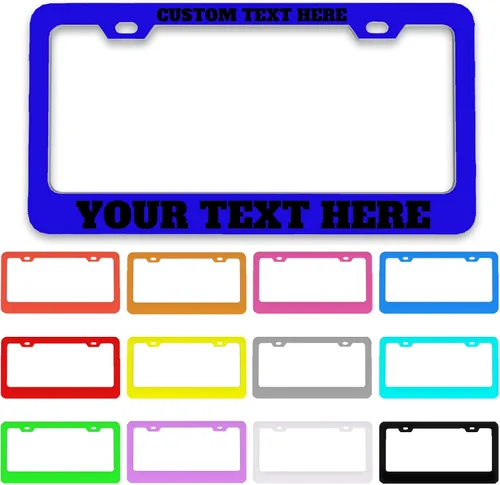 Miniatura 11 de Marco de matrícula personalizado – Etiqueta metálica de alta calidad para automóvil con tu texto, placas personalizadas de 12 x 6 pulgadas, marcos