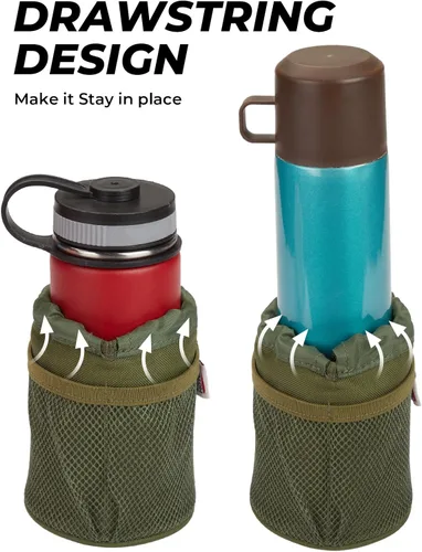 Miniatura 5 de KEMIMOTO Portavasos para motocicleta, soporte de tela Oxford para bebidas de motocicleta con abrazadera de cocodrilo de 0.6"-1.5", accesorios