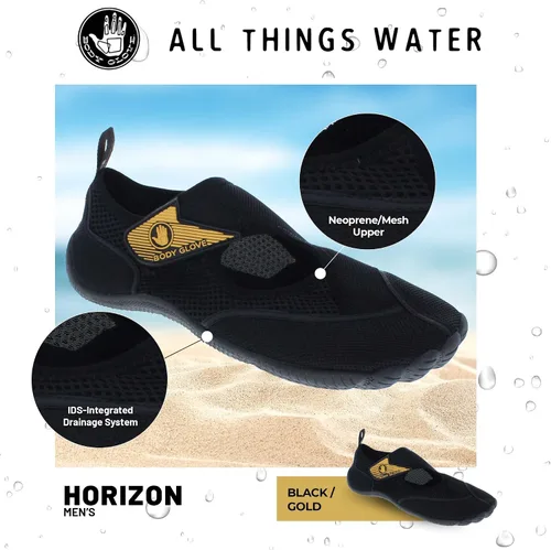 Miniatura 3 de Body Glove Zapatos de agua para mujer (lago, aeróbicos, natación, deportes acuáticos, playa, zapatos de agua para mujer), color negro y azul Oasis