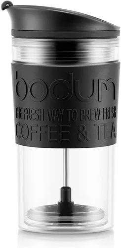 Miniatura 2 de Bodum Aislado 11102-01s - Pistón con tapa abatible, 0,35 litros, negro, transparente, plástico, 3.5 in