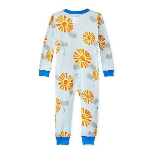 Miniatura 2 de Burts Bees Baby Pijama para bebé con cremallera frontal antideslizante 100 algodón orgánico sin pies Sunny Skies 12 meses Sunny Skies sin pies