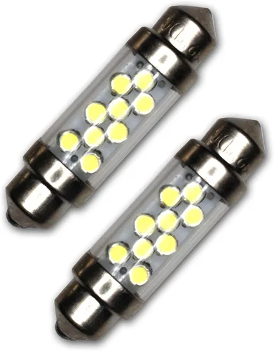 Miniatura 2 de LEDTCL-39M-W9 - Juego de bombillas LED para maletero (1.535 in, 9 LED, color blanco, 2 unidades)