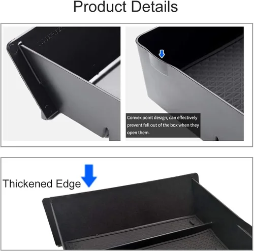 Miniatura 3 de Moonlinks Caja de cajón de consola central para Tesla Model S/Model X, caja de almacenamiento de cajón de consola central personalizada para Tesla