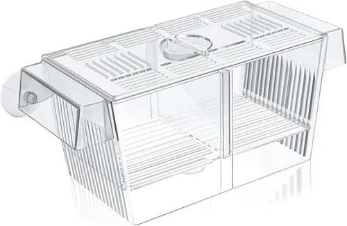 Wenqik Caja de criador de peces para aclimatación de peces de acuario, cría, incubadora de incubadora, caja de aislamiento para huevos de camarones