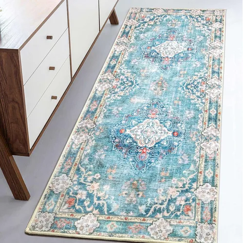 Miniatura 26 de Alfombra Verde MUJOO de 8'x10', Alfombras de Área para Sala de Estar, Alfombras Lavables, Alfombra Grande de Área, Alfombra Boho de Área de 8'x10