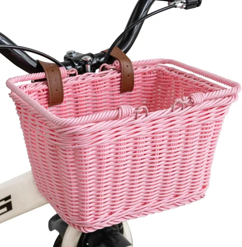 Miniatura 13 de Cesta de bicicleta para niños, canasta delantera para bicicleta para niños, pequeña cesta de mimbre para niños y niñas, cesta pequeña de mimbre