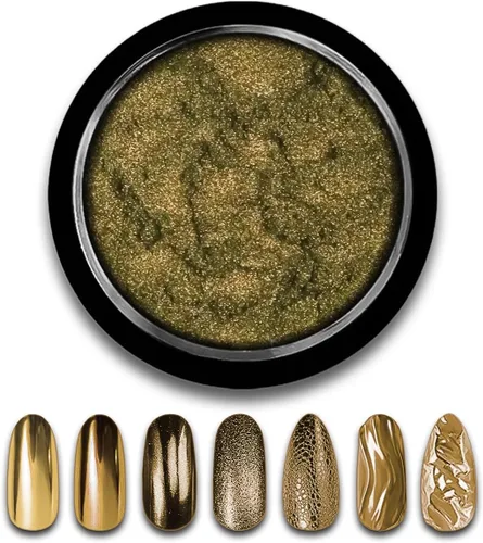 Miniatura 8 de Polvo de uñas cromado verde navideño, efecto espejo, polvo metálico, holográfico, brillantina, decoración de manicura, pigmento reflectante