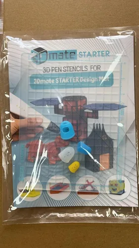 Miniatura 2 de 3Dmate Starter - Tapete transparente para bolígrafo 3D de 9 x 7 pulgadas con libro de plantillas compatibles, silicona flexible resistente al calor