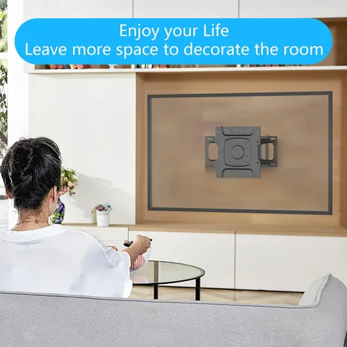 Miniatura 4 de FORGING MOUNT Soporte de pared para TV de esquina con brazo largo de 25.6 pulgadas, soporte de pared para TV de movimiento completo con giro e