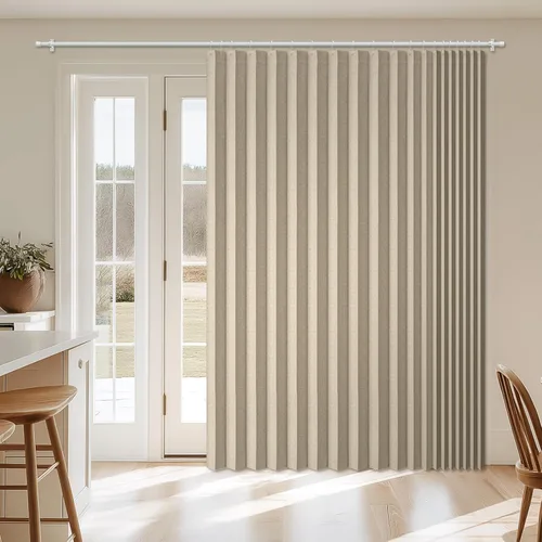 Miniatura 21 de AJAZZ Cortina de puerta magnética 100% opaca de acordeón para armario, cortina invisible para puerta interior de dormitorio, sala de estar, pasillo