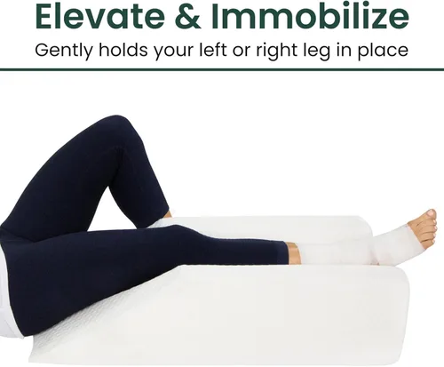 Miniatura 4 de Xtra-Comfort Almohada de elevación de piernas: cuña de pierna para rodilla, hinchazón, elevación, después de la cirugía imprescindible – Post
