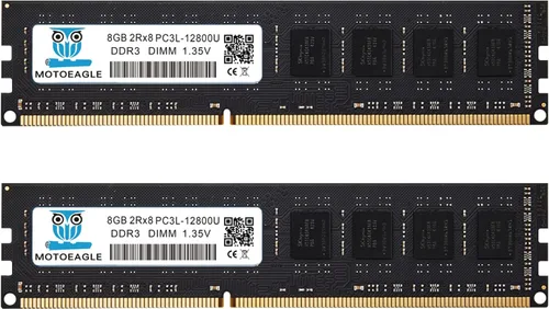 Miniatura 21 de Motoeagle Kit de 8 GB (2 x 4 GB) 2RX8 PC3-10600U DDR3 1333 MHz DIMM RAM 4 GB DDR3 10600 PC3 1333 UDIMM CL9 1.5V 240-Pin Memoria de escritorio DDR3