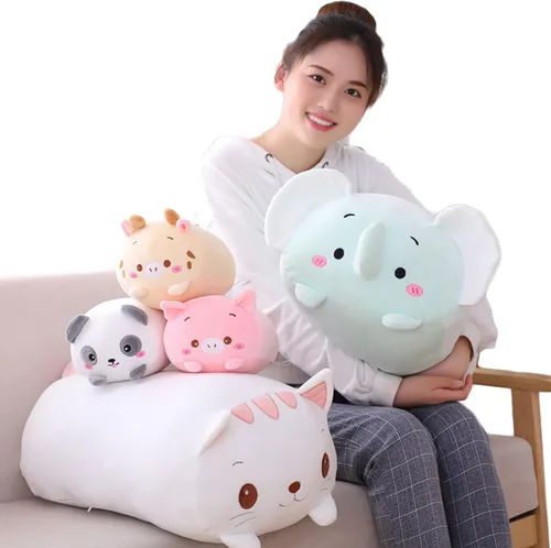 Miniatura 4 de Oso de Peluche Juguete Animal de Peluche Almohada Cilíndrica para Abrazar Regalos para Cumpleaños de Niños, San Valentín, Navidad, 8 pulgadas