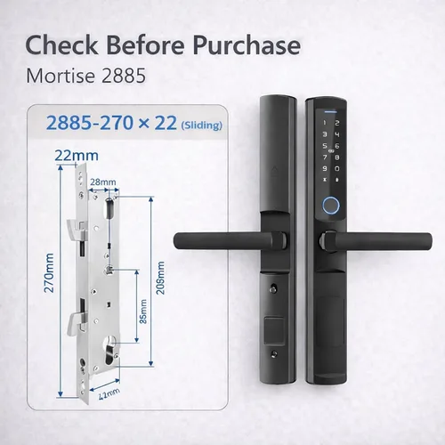 Miniatura 4 de Zonixtec - Cerradura inteligente para puerta corrediza, huella dactilar y teclado digital, entrada sin llave, aplicación Tuya, tarjeta IC y llaves