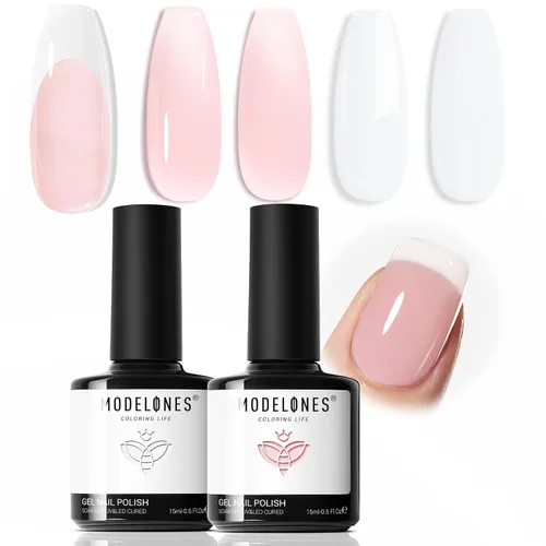 Miniatura 22 de modelones Juego de Base y Capa Superior para Esmalte de Uñas en Gel, 3 Piezas Base de Goma y Capa Superior de Gel Transparente Brillante y Mate a