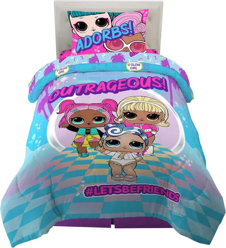 Miniatura 14 de Franco Ropa de cama súper suave para niños, juego de edredón y sábanas, 5 piezas, tamaño completo, Batman