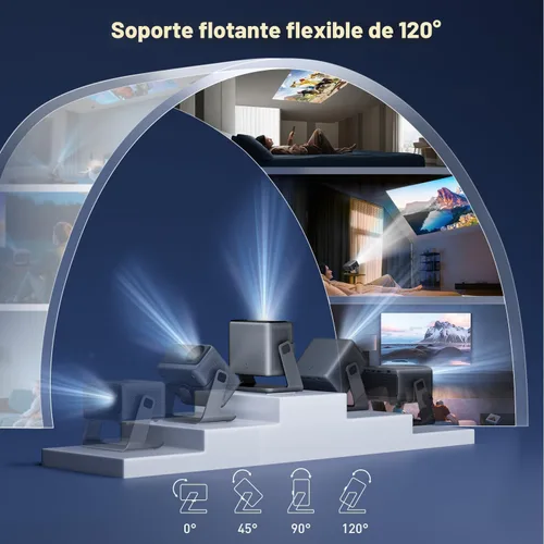 Miniatura 7 de GooDee Proyector de video con WiFi y Bluetooth, proyector portátil inteligente compatible con Netflix/Dolby Audio/Auto Focus y Keystone