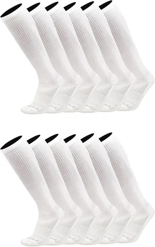 Calcetines de trabajo por encima de la pantorrilla para hombres y mujeres 9-11, 10-13, 13-15, absorben la humedad, calcetines altos acolchados hasta