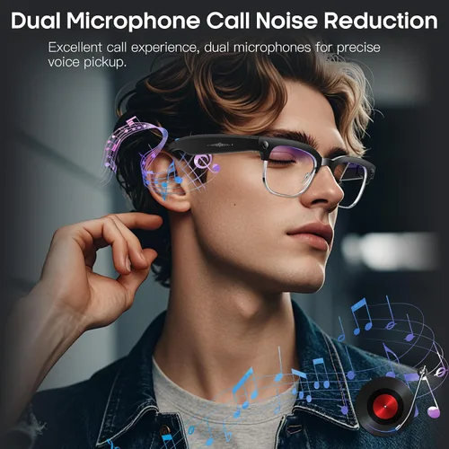 Miniatura 4 de Lentes de cámara inteligente AI con cámara HD de 8 MP, fotos 4K y video de 1080P, antivibración, llamadas de música y Bluetooth, traducción