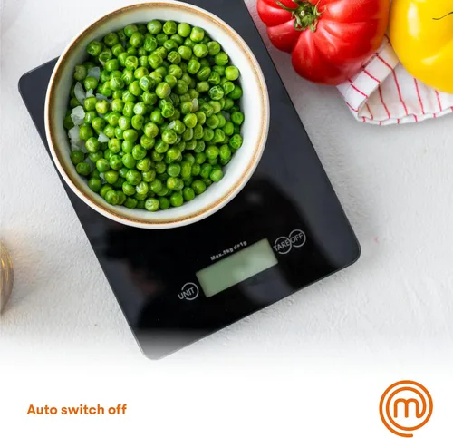 Miniatura 5 de MasterChef Báscula digital de alimentos gramos y onzas para cocina, báscula portátil de peso de alimentos con pantalla LCD para hornear y cocinar