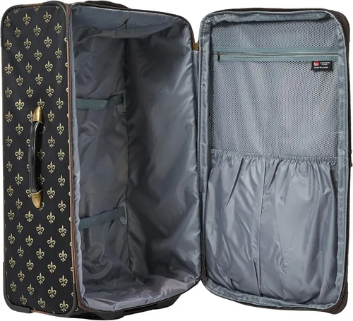 Miniatura 5 de American Flyer Equipaje Fleur De Lis 4 Piezas Set, Negro -, Fleur De Lis - Juego de equipaje de 4 piezas