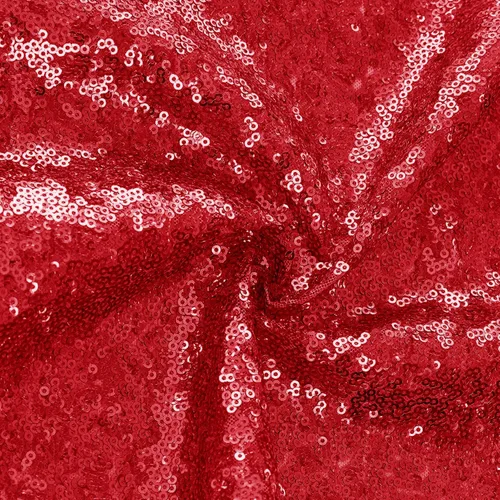 Miniatura 8 de Camino de mesa de lentejuelas rojas, 10 piezas de 12 x 72 pulgadas, camino de mesa con purpurina para fiesta, boda, decoración de bautismo de bebé