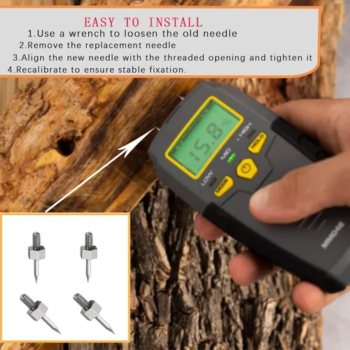 Miniatura 5 de Pasadores de repuesto PIN3 para medidor de humedad de rosca para General Tools MMD4E, RHMG650 y RHMG700DL accesorios para medidor de humedad