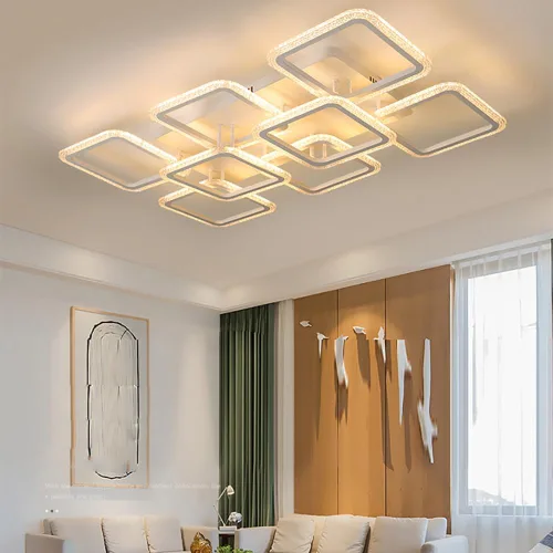 Miniatura 22 de Lámpara LED de techo regulable, 5 luces de techo de 23 pulgadas, montaje empotrado, lámpara de 80 W para sala de estar, dormitorio, cocina