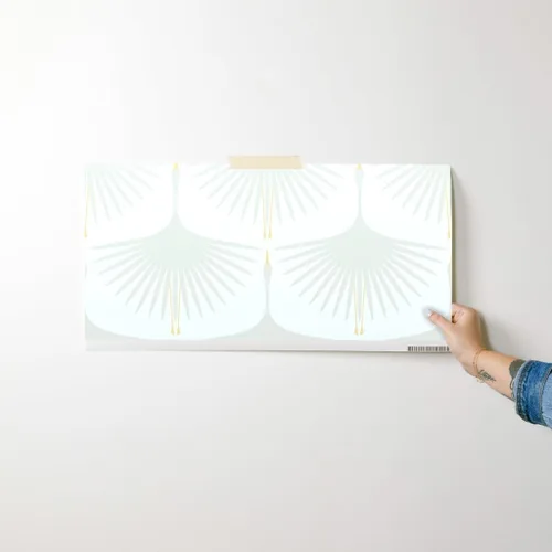 Miniatura 7 de Papel tapiz para despegar y pegar – Art Deco White Bird Naturaleza Moderno Wingspan Papel pintado extraíble personalizado por Spoonflower
