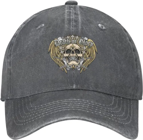 Miniatura 2 de Cowboy Hat Trendy Hats for Man and Women Djustable Four Season Outdoor Baseball Cap of Hell Skull with Angel Deep Heather