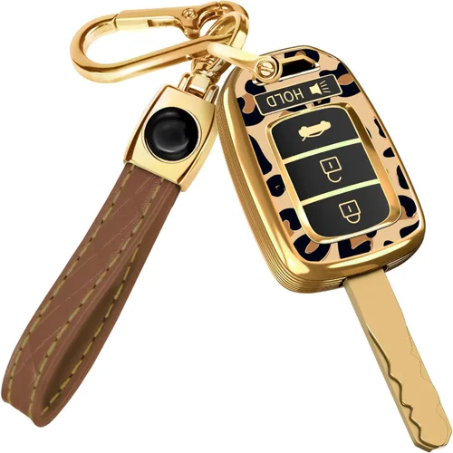 Miniatura 29 de Lucrum Compatible con funda para llavero Honda y llavero de cuero - Estuche de llavero de TPU para Accord Civic CR-V HR-V Pilot Ridgeline SE LX