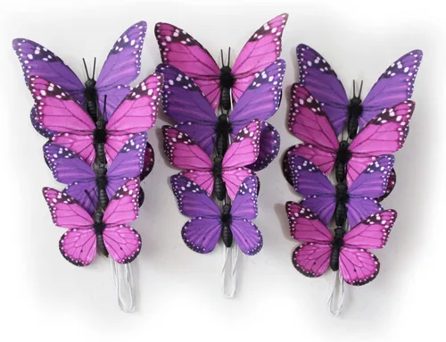 Miniatura 11 de ConetoRosa 12 piezas de decoración de pared de mariposa de 2 tamaños, decoraciones 3D para el hogar, habitación, dormitorio, guardería, boda, Azul